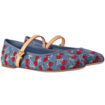 LV x TM Romy Flat Ballerina Denim
