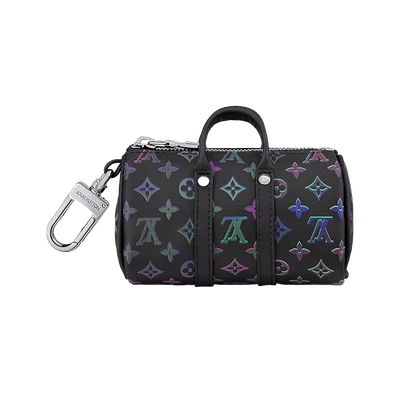 Louis Vuitton Key Holder and Bag Charm Spotlight Mini Keepall Black Borealis