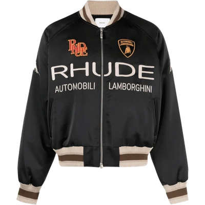 RHUDE x Lamborghini satin bomber jacket