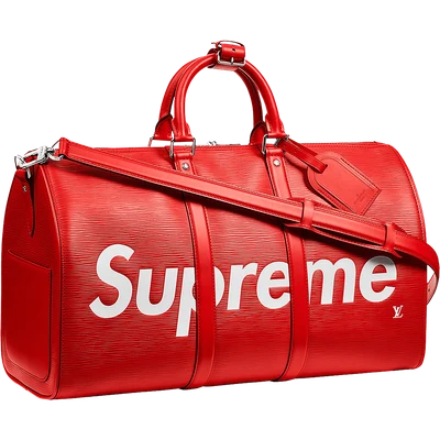 Louis Vuitton x Supreme Keepall Bandouliere Epi 45 Red