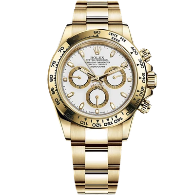 Rolex Daytona Yellow Gold White Dial 40mm