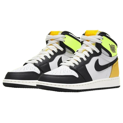 Jordan 1 Retro High White Black Volt University Gold