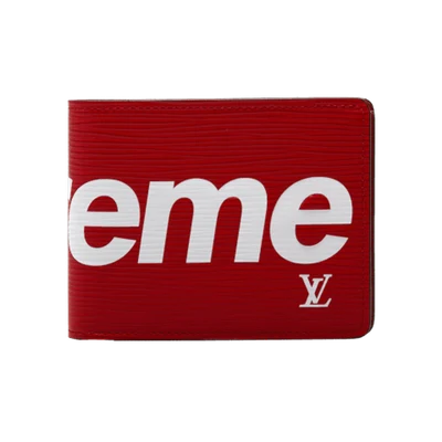 Louis Vuitton x Supreme Slender Wallet Epi Red