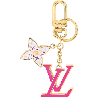 Louis Vuitton x Takashi Murakami LV Iconic Monogram Multicolor Key Holder Pink