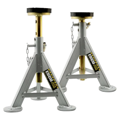 Gray 3-Ton Steel Manual Jack stand set