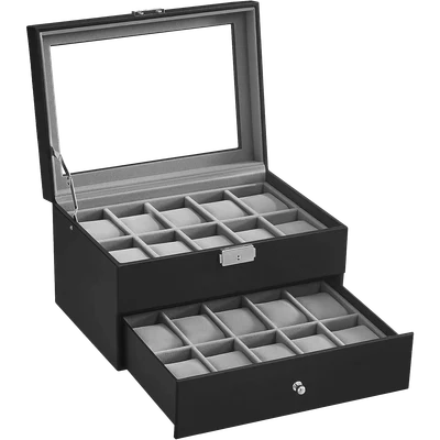 SONGMICS 20-Slot Watch Box