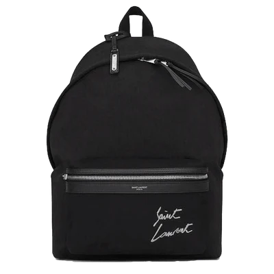 Saint Laurent City Backpack Black/White