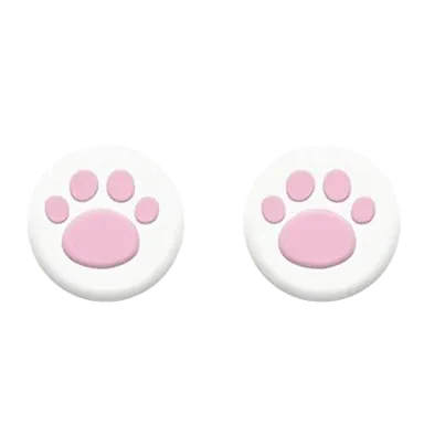 2 Thumb Stick Grips Cap Cover - Cat Paw Cute Pink