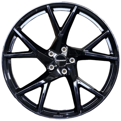 24" Lamborghini Black Machined Face Wheel