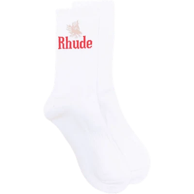 RHUDE Eagles logo intarsia-knit socks