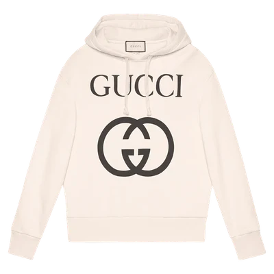 Gucci Interlocking G Oversize Fit Hoodie Off-White/Black