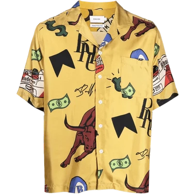 RHUDE graphic-print short-sleeved shirt