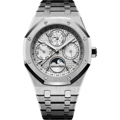 Audemars Piguet Royal Oak White Dial Perpetual Calendar Stainless Steel 41mm