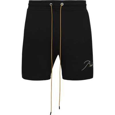 RHUDE logo-embroidered cotton track shorts