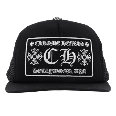 Chrome Hearts CH Hollywood Trucker Hat Black