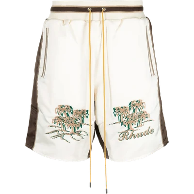 RHUDE Souvenier drawstring satin shorts