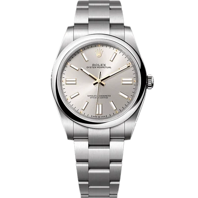 Rolex Oyster Perpetual Steel Silver Dial 41mm