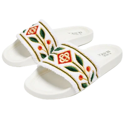 Casablanca embroidered terry slides