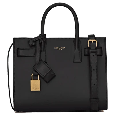 Saint Laurent Sac De Jour Nano In Smooth Leather Black