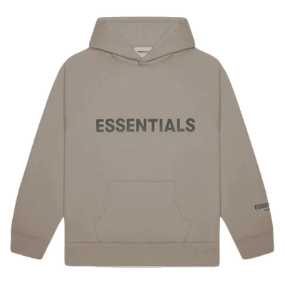 Fear of God Essentials Pullover Hoodie Applique Logo Taupe
