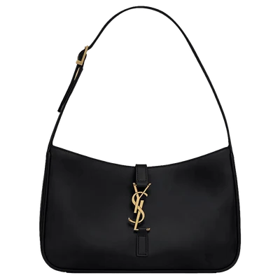 Saint Laurent Le 5 A 7 Hobo Bag In Smooth Leather Noir