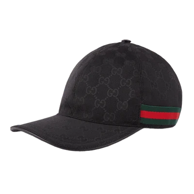 Gucci Original GG Canvas Baseball Hat with Web Black