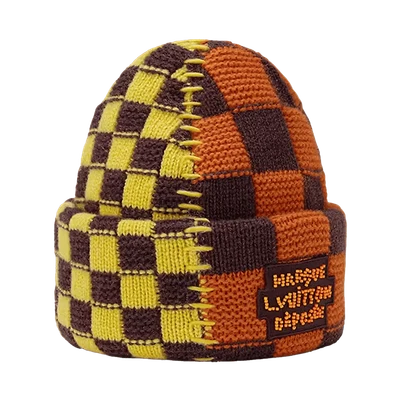 Louis Vuitton Damier Pop Split Beanie Yellow/Red