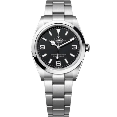 Rolex Explorer Steel Black Dial 36mm