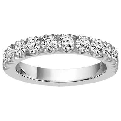 14 Karat White Gold Ladies Diamond Band 1.00 Carats