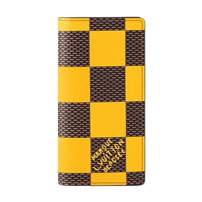 Louis Vuitton Brazza Wallet Damier Pop Yellow