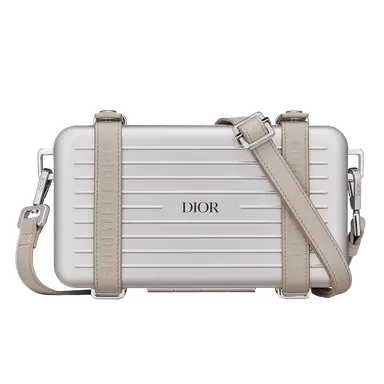 Dior x RIMOWA Personal Clutch On Strap Aluminium Silver