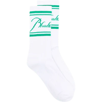 RHUDE intarsia-logo knitted socks