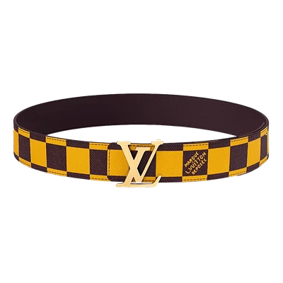 Louis Vuitton LV Initiales 40mm Reversible Belt Damier Pop Jaune Mat