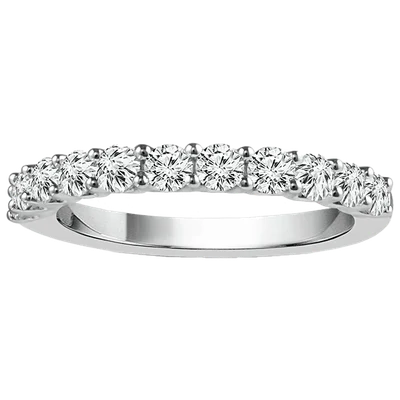 14 Karat White Gold Ladies Wedding Band 0.25 Carats