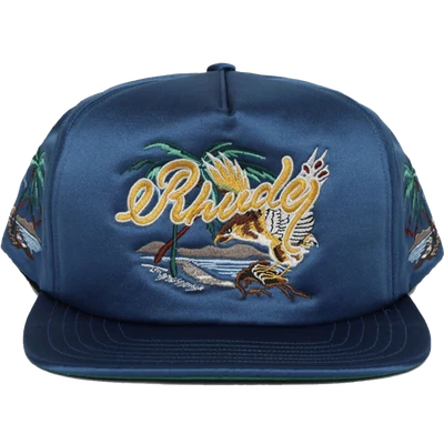 RHUDE Palm Eagles Souvenier satin cap