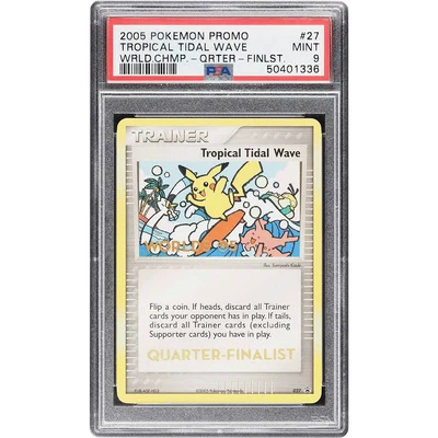 2005 Pokemon World Championship Promo Quarter Finalist Tropical Tidal Wave PSA 9