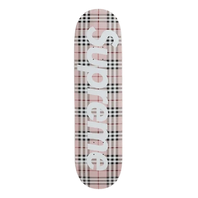 Supreme Burberry Skateboard Deck Pink