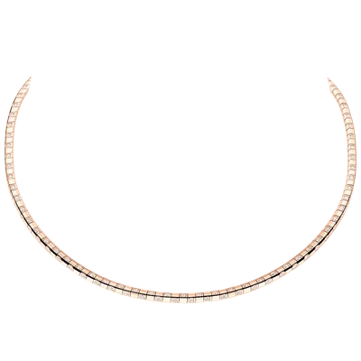 Le Damier de Louis Vuitton Small Necklace, Rose Gold and Diamonds
