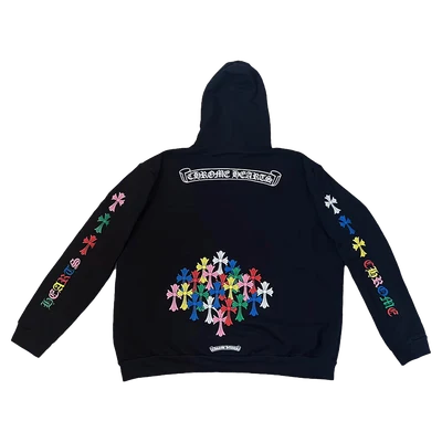Chrome Hearts Multi Color Cross Hoodie Black