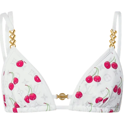 LV x TM Cherry Bikini Top