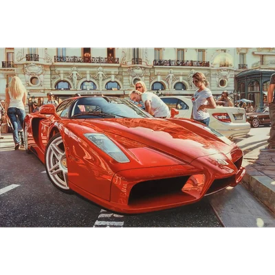 "Ferrari Enzo" Photorealism Painting 2023