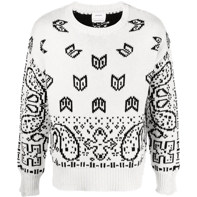 RHUDE paisley-print cotton jumper