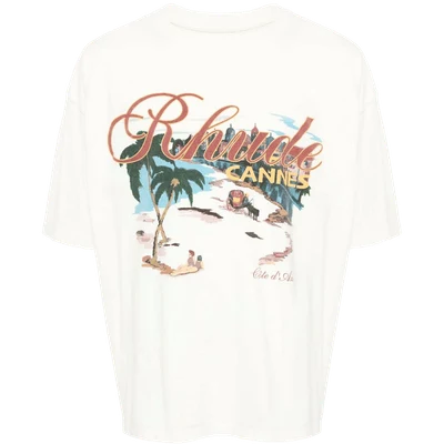 RHUDE Cannes Beach-print cotton T-shirt