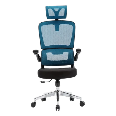 Computer Mesh Chair Black Blue