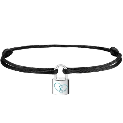 Silver Lockit x Felix Bracelet, Sterling Silver, Blue Lacquer and Polyester Cord