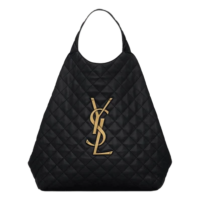 Saint Laurent Icare Maxi Shopping Bag Quilted Lambskin Black