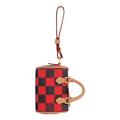 Louis Vuitton Damier Pop Mini Speedy Bag Charm Red