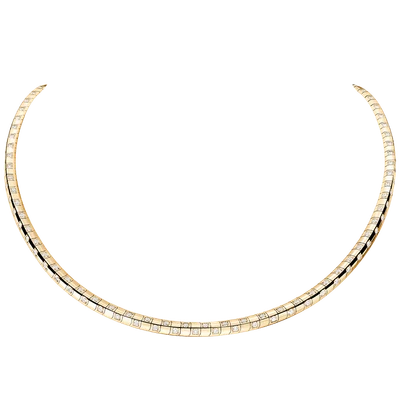 Le Damier de Louis Vuitton Medium Necklace, Yellow Gold and Diamonds