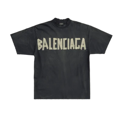 Tape Type Medium Fit T-shirt Black Faded