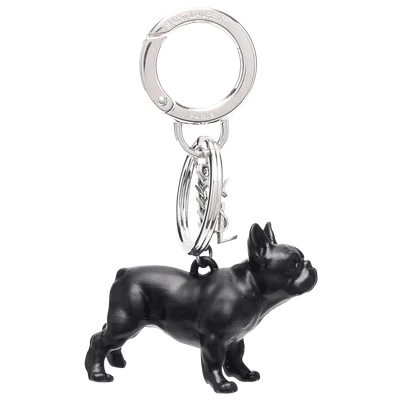 Saint Laurent Chiavi dog-plaque logo keyring